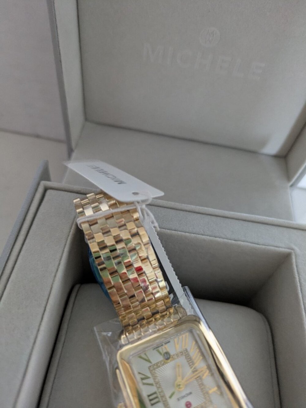 NEW MICHELE Watch bracelet 16mm Deco II 7-Link Mid-Size Gold Bracelet